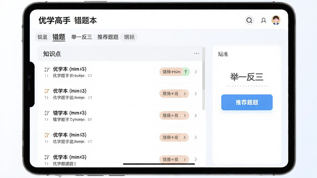 ��ѧ���� ���Ȿ���ܽ��棬չʾ�����б���֪ʶ���ǩ���Ա��о�һ�����Ƽ���Ŀ��ť���������࣬������£����ʸɾ�