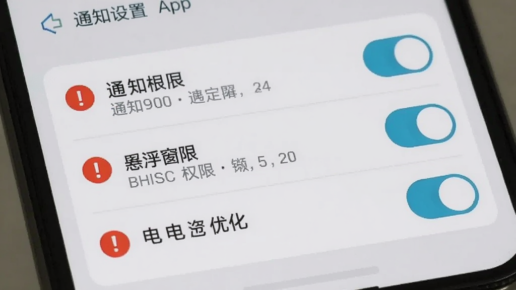 �ֻ���Ļչʾ�����ڰ���App�����ý��棬�����и�����ʾ֪ͨȨ�ޡ�������Ȩ�޺͵���Ż���������ѡ��Ա��к�ɫ��̾����ʾͼ�꣬������ǳ��ɫ������壬��ƽ����Ʒ�����ֱ�ǩ���������ʸɾ��޶���Ԫ��