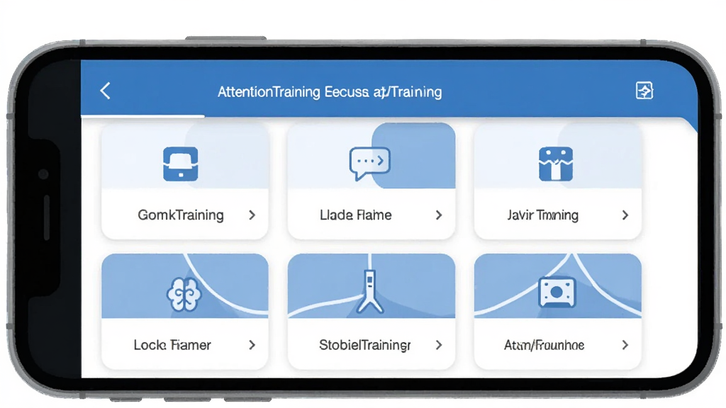 һ��չʾAttentionTrainingרע��ѵ��ģ���ͼƬ���������ֻ���Ļ��ʾAttentionTraining��ѵ��ѡ����棬���ѵ����Ƭ�������У�ÿ�ſ�Ƭ���м򵥵�ͼ�������˵���������ɾ�������ƽ����������ɫ���������������޶���װ��