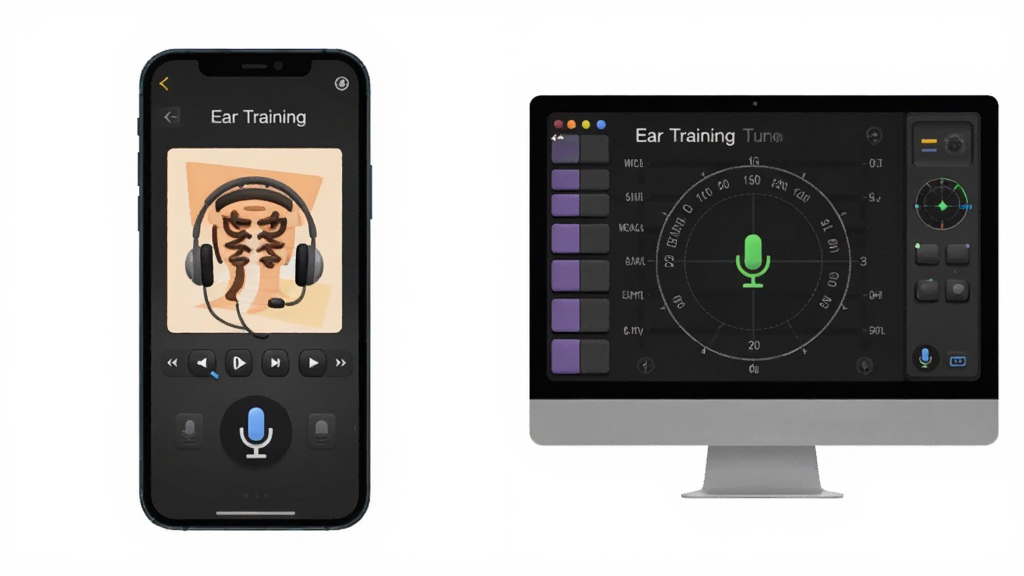 һ��չʾEar Training Tuner���ֻ��͵�����ʹ�õĶԱ�ͼ������Ϊ����ֻ���ʾ���������Ҳ����ģ������ʾ���������棬�������ҷ��������Ƽ��б�ƽ����ϸ�ڰ�������ͼ�����˷�ͼ�꣬���ʸ���ɾ��޶���Ԫ��