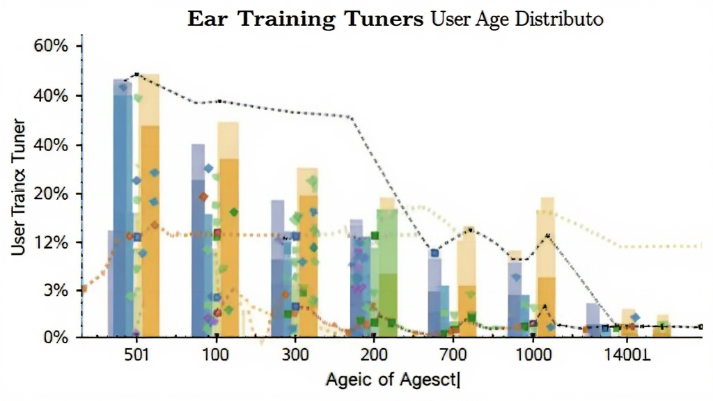 һ��չʾEar Training Tuner�û�����ֲ�����״ͼ������Ϊ��״ͼͼ�������ֺ���Ϊ���������Ϊ�ٷֱȣ���������ݿ��ӻ���ϸ�ڰ�����ͬ��ɫ�����Ӻ��������������ǩ�����ʸ���ɾ��޶���Ԫ��