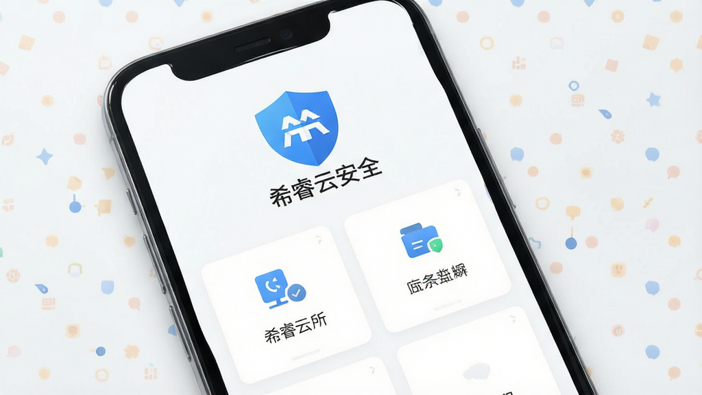 һ��չʾϣ��ư�ȫ�ֻ�Ӧ���������ͼƬ���������ֻ���Ļ����Ļ����ʾ��ϣ��ư�ȫ������ɫ����Logo�ͼ��Ŀ�Ƭʽ������ڣ���������������ִ���ƽ��ϸ�ڸɾ������ʸ��壬�޶���Ԫ��