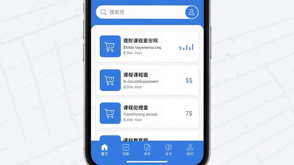 ���ƽ����� �ֻ�Ӧ�ý��� ��ҳ�� չʾ�γ̷����б� ������������ �ײ������� ������ɫ ����ִ���� ���廭�� �ɾ��޶���Ԫ��
