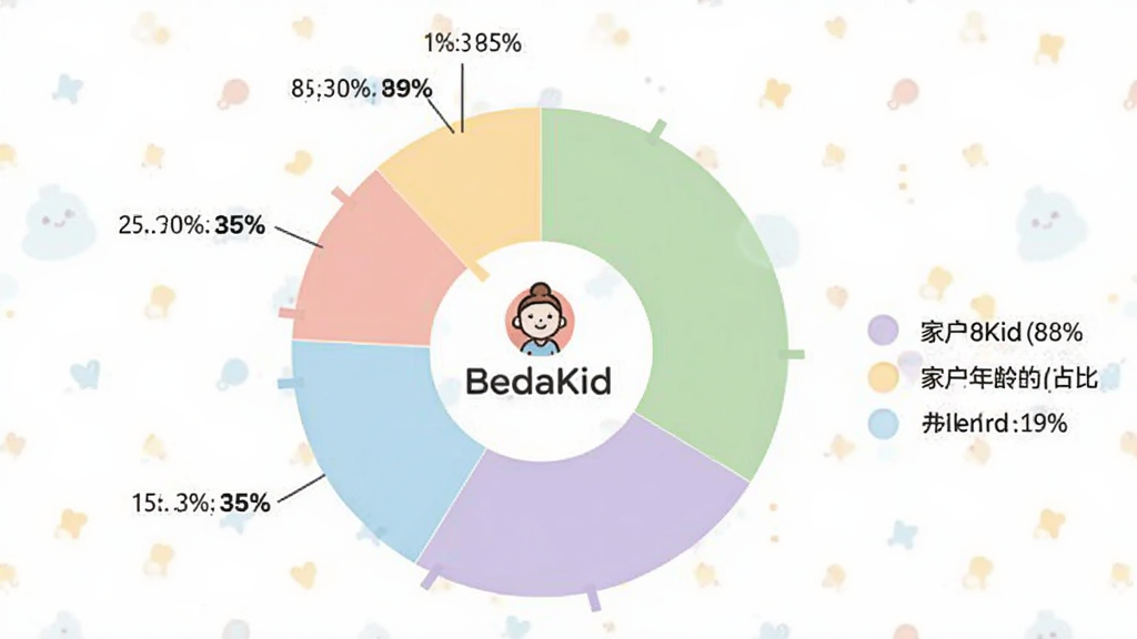 BedaKid�û�����ֲ���״ͼ������չʾ��ͬ����μҳ�ռ�ȣ�����͵Ĳ�ɫ�������֣�������BedaKidͼ�꣬���Ϊ������ݿ��ӻ�ͼ����ϸ�ڰ����ٷֱȱ�ǩ��ͼ�������ʸɾ��������޶���Ԫ��