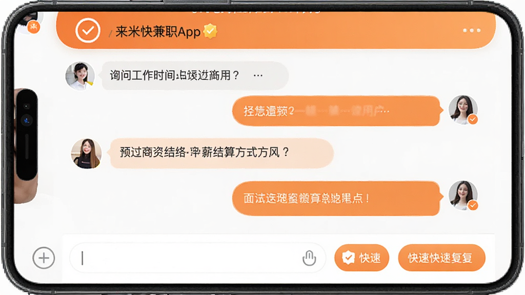 ���׿��ְApp�����칵ͨ���棬�ֻ���Ļչʾ�û����̼�֮��ĶԻ���������û���Ϣ���ݣ��Ҳ����̼һظ����ݣ��Ի����ݰ���ѯ�ʹ���ʱ�䡢н�ʽ��㷽ʽ�����Եص㣬����ײ��������Ϳ�ݻظ���ť��������ʾ�̼����ƺ���֤��ʶ������������ˬ����ɫ�԰�ɫ�ͳ�ɫΪ�������ʸɾ��޶���Ԫ��