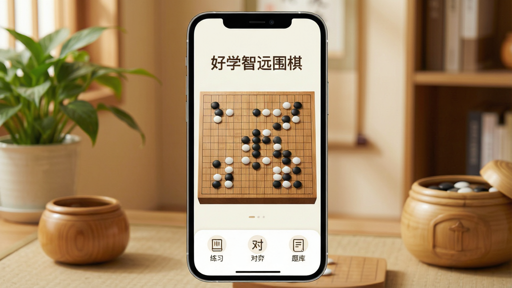 һ��չʾ��ѧ��ԶΧ��App��������ֻ�����ͼ������������ľ��������Χ���̣��ڰ����Ӵ������£������Ϸ������š���ѧ��ԶΧ�塱�����֣�����UI���ü����ǳɫ��񣬵ײ�����ϰ�����ġ�����ͼ�꣬��������ů���鷿һ�ǣ�����ֲ����¨��׺��������������Ȼ�����ʸɾ����޶���Ԫ��