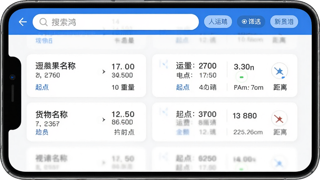 ���˺�˾���˻�Դ�������棬�ֻ���Ļ��ʾ�б�ʽ�Ļ��˶�����Ƭ��ÿ�ſ�Ƭ���л������ơ�����������յ㡢�˷ѽ��;�����Ϣ���������������ɸѡ��ǩ�������԰�ɫ����ɫΪ��ɫ���������������룬������Ϣ�׶������ʸɾ��޶���װ��