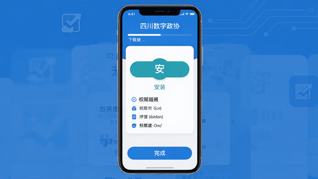 �Ĵ�������Э ��װ�̳�ʾ��ͼ���ֻ���Ļ��ʾӦ�ð�װ���棬�Ϸ������ؽ��������м��а�װ��ť��Ȩ���б����·�����ɰ�ť�������࣬������ɫ��ͼ������������ִ���ƽ�����ʸɾ��޶���Ԫ��