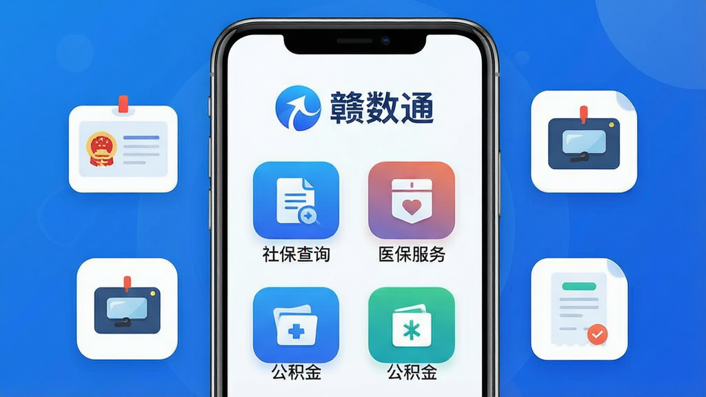 һ��չʾ������ͨ��App���Ĺ��ܵ��ֻ�����ϼ�ͼ������������һ���ִ������ֻ�����Ļ��������ʾ������ͨ������ɫ����Logo�͡��籣��ѯ������ҽ�����񡱡��������𡱵���Ŀ�Ĺ���ͼ�ꡣ���ֲ��þ��й�ͼ���ֻ�����Ư���Ŵ���������µļ�ͼ��������֤�����ա��ɷѵ���������Ϊ�ִ���ƽ���Ƽ��磬ɫ���ԿƼ����Ͱ�ɫΪ����ϸ��Բ�󣬻��ʸɾ��������޶���Ԫ�ء�