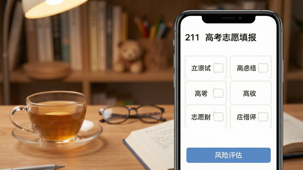 һ���ֻ���Ļչʾ��211�߿�־Ը���APP��ģ������棬��Ļ�Ϸ�д�С�211�߿�־Ը����������м�������־Ը����ӣ��ֱ����в�ͬ��ѧ���ƣ��·���һ����������������ť���������鷿������������һ���裬�����ܰʵ�ã����ʸɾ��޶���Ԫ�ء�