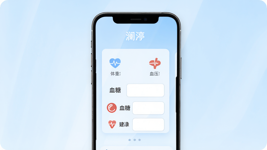 ���������ݼ�¼���棬��������������¼�뿨Ƭ����Ƭ�������ء�Ѫѹ��Ѫ�ǵ�ͼ�������򣬱�����ǳ��ɫ���䣬��������ˬ��Լ�����ֱ�ע�������ڶ������ֻ�����չʾ���߻��ʣ��ɾ�������Ԫ��