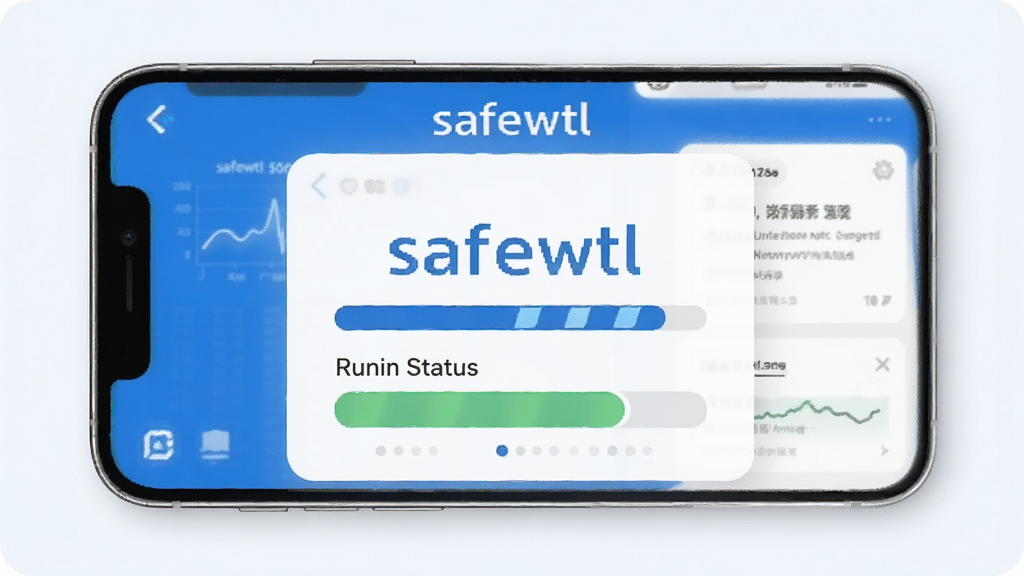 һ��չʾsafewtl����״̬��ͼƬ���������ֻ���Ļ�ͼ���������壬����Ϊ���п�Ƭʽ���Ű����������Ϊ�Ƽ�������ɫ��ϸ���ϰ�����safewtl�����ֺ�����״ָ̬ʾ�������ʸɾ����޶���װ��Ԫ��