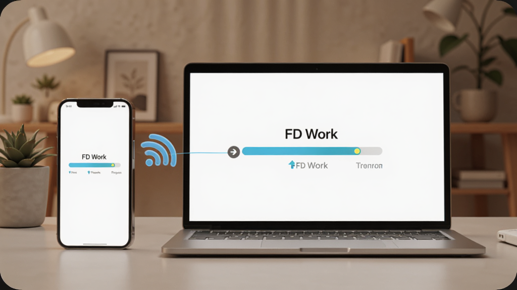 һ��չʾFD Work���������书�ܵ�ͼƬ���������ֻ��ͱʼǱ����Բ��ŷ��������ϣ�������Ļ����ʾFD Work�Ĵ�����������м��������ź�ͼ�����ӣ���������ܰ�ļ�ͥ�칫���������Ƽ���࣬��������