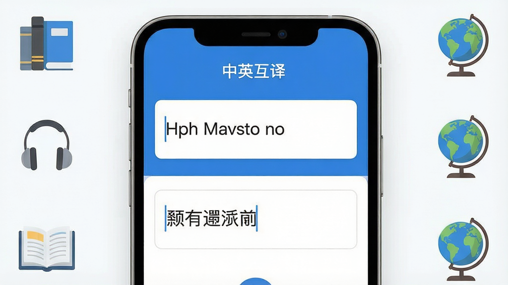һ���ֻ���Ļ��д�����������ǡ���Ӣ���롱App�ķ�����棬�Ϸ��������ʾӢ�ľ��ӣ��·��������ʾ��Ӧ�����ķ�������������������ɫΪ���������ɾ����࣬��Χ��׺���鱾�������������ǵȴ���ѧϰ�����еı�ƽ��Сͼ�꣬�������ִ���Լ�������������޶���Ԫ��