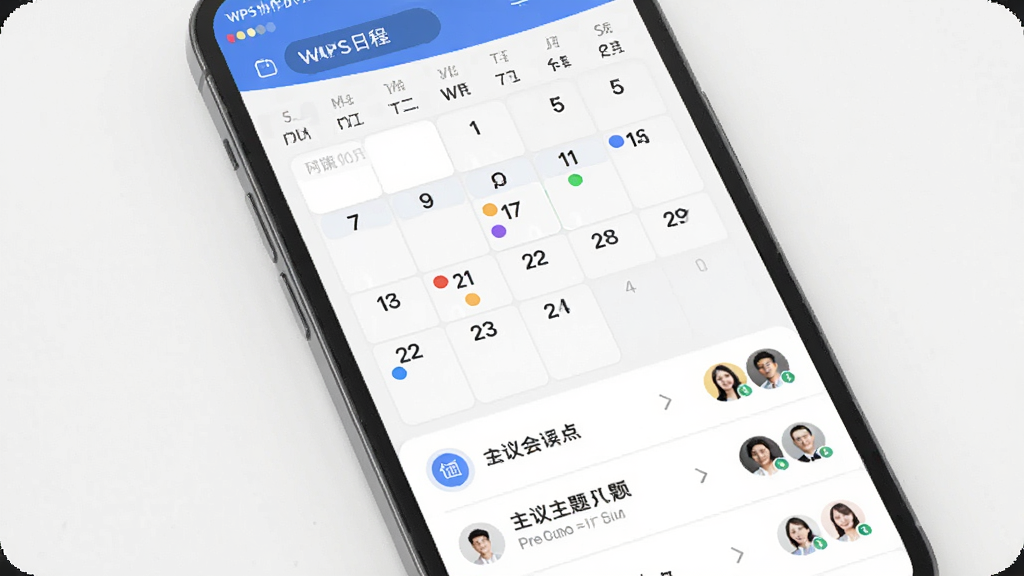 WPSЭ�� �Ŷ��ճ̽��棬�ֻ���Ļ��ʾ������ͼ����ͬ�������в�ɫԲ�����Ŷӻ��飬�·��б���ʾ��������Ͳ�����ͷ�񣬷�������ִ���������ɫ�������ʸɾ�