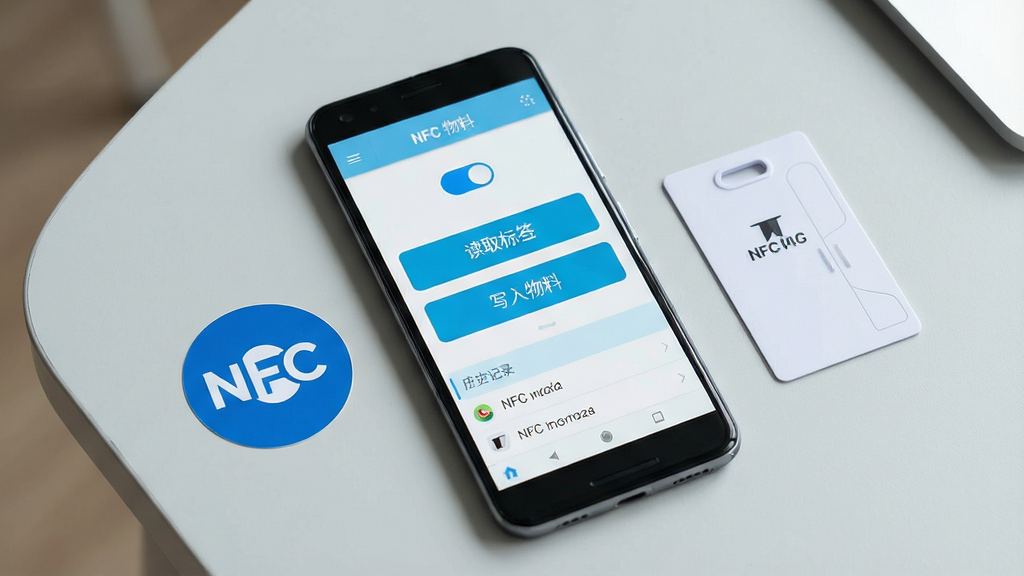 һ��չʾ�ֻ�NFC��д���ܵĳ���ͼ������������һ����׿�ֻ����ֻ���Ļ����ʾ