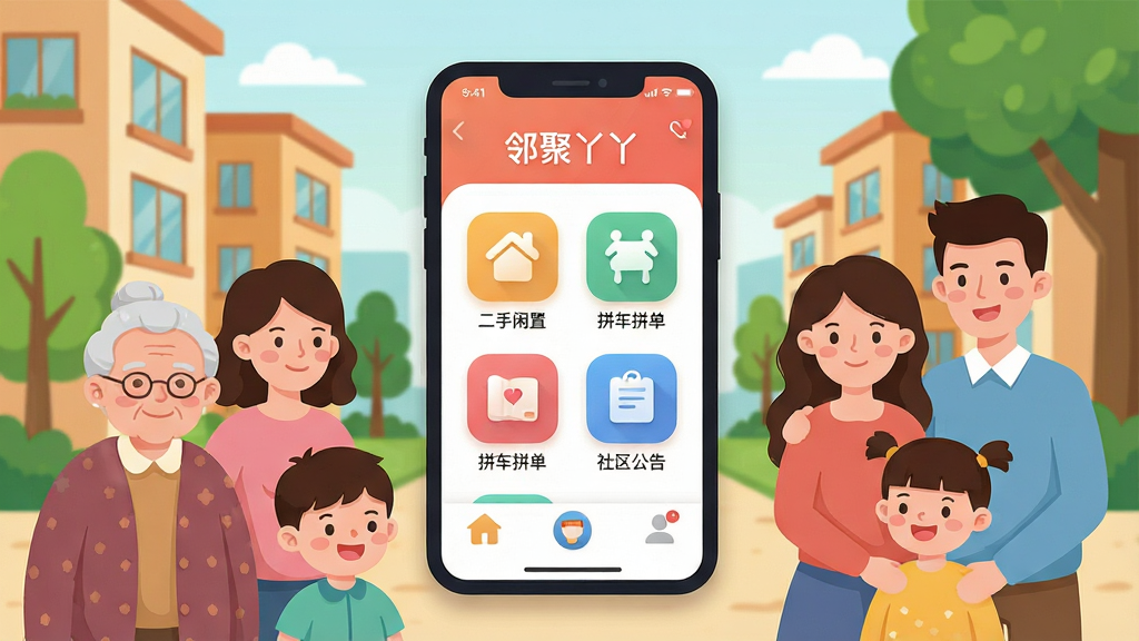 һ��չʾ���������罻�����Ĳ廭�������������ֻ���Ļ��ʾ���ھ�ѾѾ��Ӧ�������棬�������ж������á�ƴ��ƴ�������������ͼ�꣬��Ļ��Χ�����Ų�ͬ����ε��ھ��������������ˡ�������ޡ�С������������ܰ��С��¥�������������岼�����ֻ�Ϊ���������ܷ�ɢ�����Ϊ��ƽ����ͨ�廭��ϸ�ڰ�������Ц�����ֻ��ϵ�Բ��ͼ��������Ӱ�����������ɾ����޶���Ԫ��