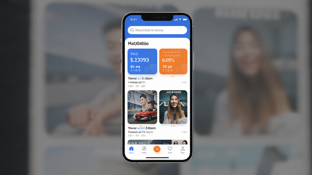 Ȥ���� �ֻ�App����չʾ������Ϊһ�����������ֻ�����Ļ����ʾͬ����Ȥ��Ⱥ�б��븽�����Ƭ�����ּ�࣬�������������м��ٲ�����Ƭ���ײ����������ִ���ƽ��UI���������ɫ����׺�����ȣ�ϸ��Բ�󣬻��ʸɾ��������޶���Ԫ��