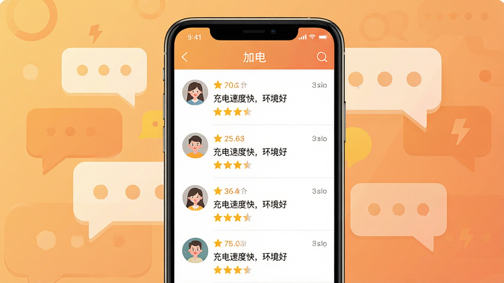 һ��չʾ���ӵ硱App�������۽����AI��ͼ������������һ���ֻ���Ļ����Ļ����ʾ���û������б���ÿ�������Ա����û�ͷ����Ǽ����֣����������硰����ٶȿ죬�����á��������ϣ��ֻ���Ļ���У�������һЩ�������ݵĳ���ͼ�������Ϊ�罻Ӧ�÷磬��ɫΪůɫ����ϸ�ڷḻ�����ʸɾ����޶���Ԫ�ء�