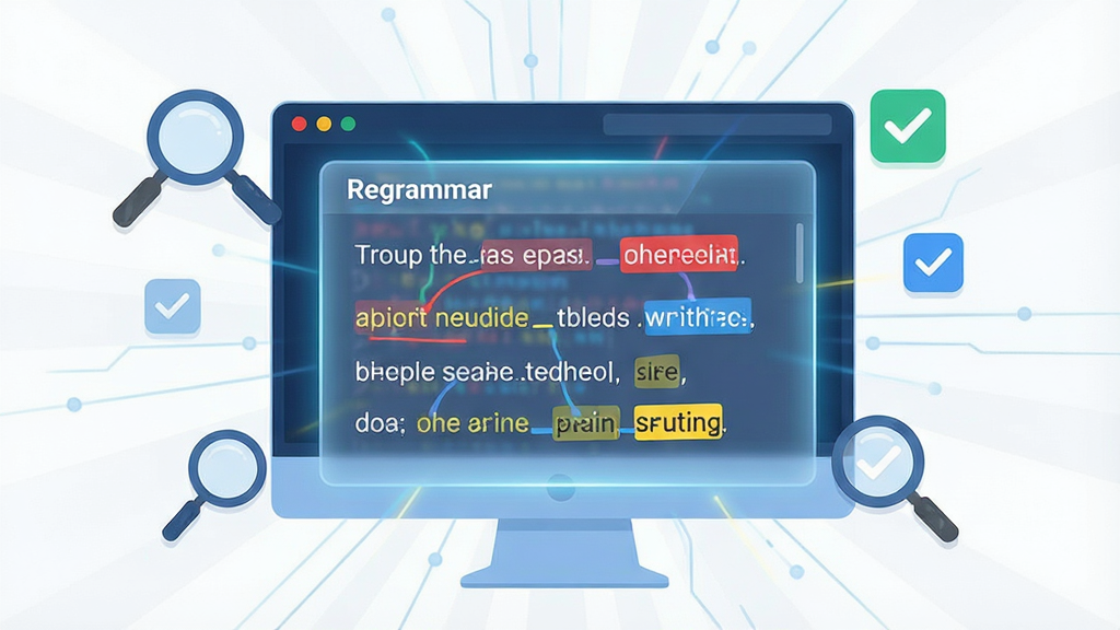 һ��չʾRegrammar���ܾ���������Ӿ�����ͼ����������Ļ����һ������İ�͸���﷨������壬����ڲ��ֲ���Ӣ�ľ��ӺͲ�ɫ��ע�ߣ���ɫ�����﷨������ɫ����ƴд���󡢻�ɫ����������⣬�����ΧƯ���ŷŴ󾵺͹�ѡͼ�꣬���ֲ��÷���״�Ű棬���Ƽ��б�ƽ����ϸ����������������ɫ������ȷ�����ʸ���ɾ����޶���Ԫ�ء�