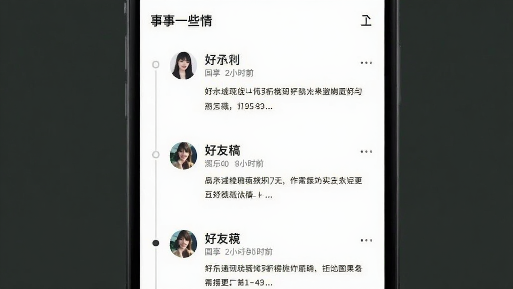 һЩ��һЩ��Ӧ�õ�ʱ���߽��棬��ʾ�Ű�ʱ��˳�����еĺ��Ѷ�̬��ÿ����̬����ͷ���ǳơ�����ʱ������ݣ�û���Ƽ����λ�����沼�ָɾ����࣬����Լ�ִ������������޶���Ԫ��