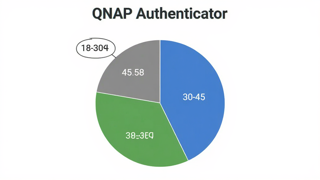 QNAP Authenticator �û�����ֲ���״ͼ��ͼ������չʾ����Ϊ18-30�ꡢ30-45�ꡢ45�������������飬��ɫ����ɫ����ɫ����ɫ���֣�ͼ�����������������ɾ�������Լ���񣬻����������޶���Ԫ��