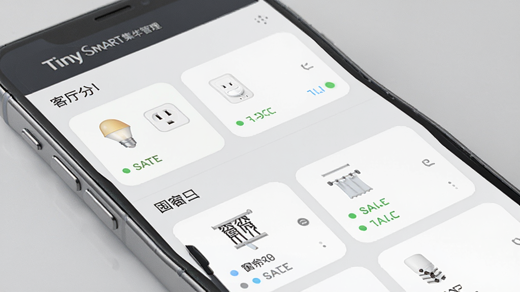 һ��չʾTiny Smart�豸���й��������ͼƬ���ֻ���Ļ����ʾ�Ű����������豸�б������������������ܵƺͲ��������ҷ������д��������ÿ���豸��Ƭ����״ָ̬ʾ�����������в�Σ�����ִ���Լ��ϸ�ھ��£����ʸɾ��޶���Ԫ��