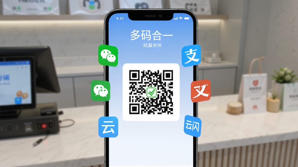 ��Ӯ��� �����һ�տ���棬�ֻ���Ļ��ʾһ����ά�룬��ά����Χ����΢�š�֧��������������֧��ͼ�꣬�����ǵ��̹�̨����������ִ���࣬��������