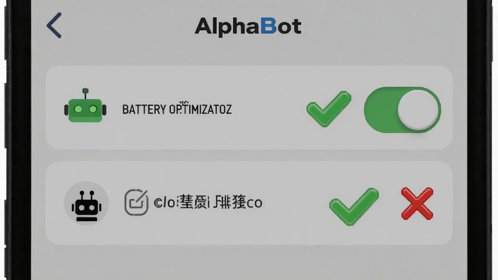 һ��չʾAlphaBot���ֻ���̨�������ý����ͼƬ���������е���Ż����غͺ�̨����ͼ�꣬�Ա�����ɫ�Թ��ͺ�ɫ��ű�ʶ����������ˣ���������AlphaBot���������ʸɾ��޶���Ԫ��