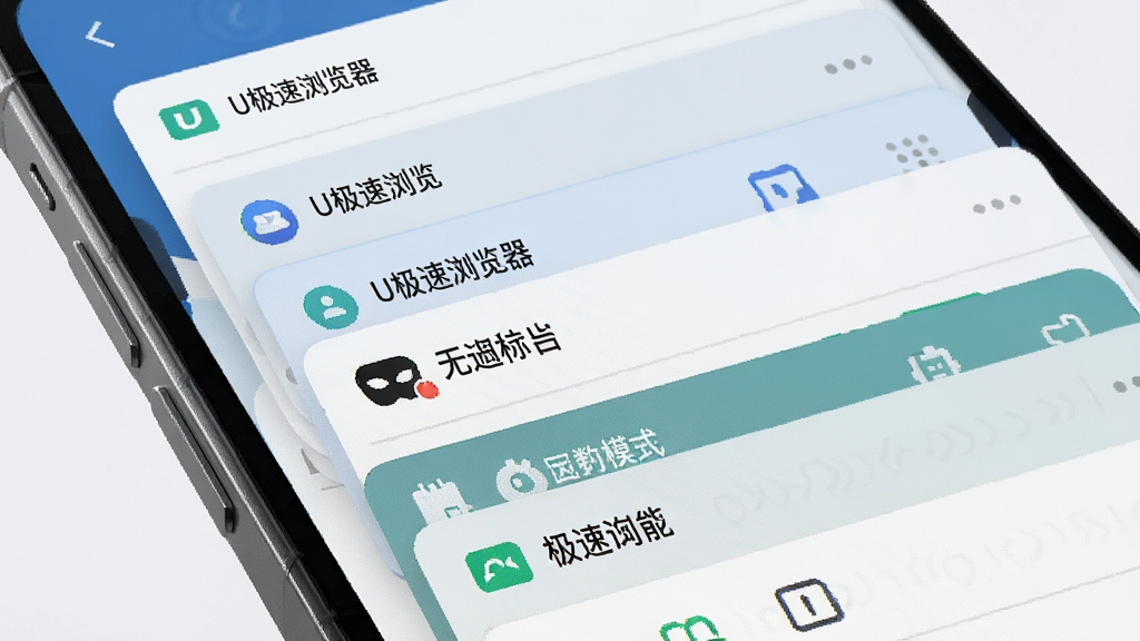 һ��չʾU������������ǩ�������޺�ģʽ���ܵ�ͼƬ������Ϊ�ֻ���Ļ��д����Ļ����ʾ�����ҳ��ǩ��Ƭ������У�����һ����ǩ�����޺�ģʽ���ͼ�꣬���������в�Σ�����ִ���Լ��ϸ�ھ��£����������ɾ����޶���Ԫ�ء�