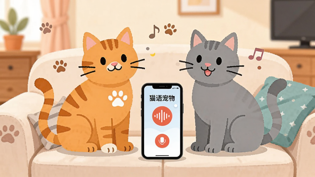 һֻ��ɫè���һֻ��ɫè�����ڿ���ɳ���ϣ��Ա߷���һ����ʾ��è����Ӧ�ý�����ֻ���Ӧ�ý�����¼����ť������ͼ�꣬��������ܰ�ļҾӻ��������־��У����Ϊ��ƽ�廭��ϸ����èצӡ��������׺�����������ɾ����޶���Ԫ��