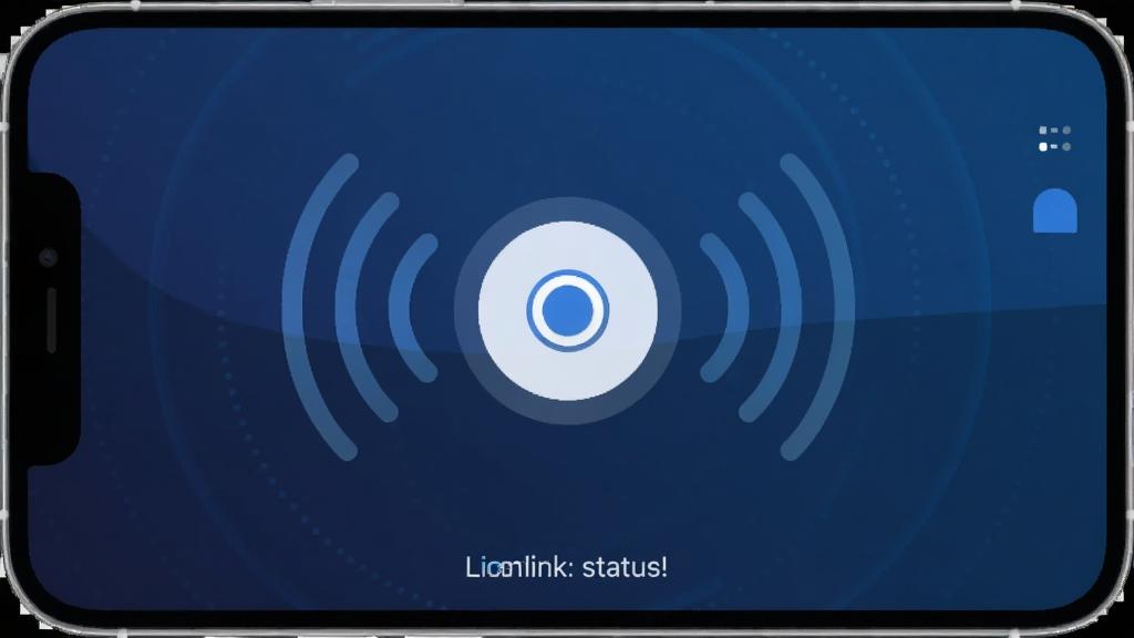 һ��չʾLionlink������������ֻ���ͼ������������Lionlink��Բ�����Ӱ�ť����Χ�����������źŲ���ͼ�꣬����������ɫ����Ƽ��磬�ײ��м򵥵�״̬���֣����岼�ָɾ����࣬����ִ���ƽ�����������޶���Ԫ��