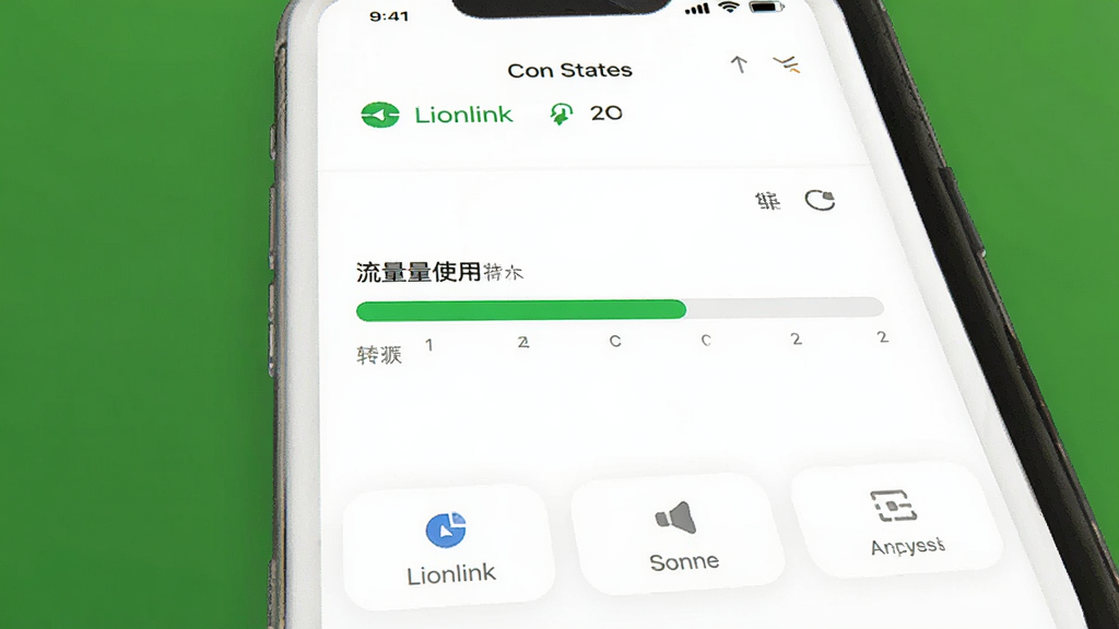 һ��չʾLionlink������غ���ˬ������ֻ���ͼ�����涥��������״̬���м�������ʹ�ý��������ײ��Ǽ��Ĺ��ܰ�ť������Ϊ����ɫ����񼫼򣬻��������޶���Ԫ��