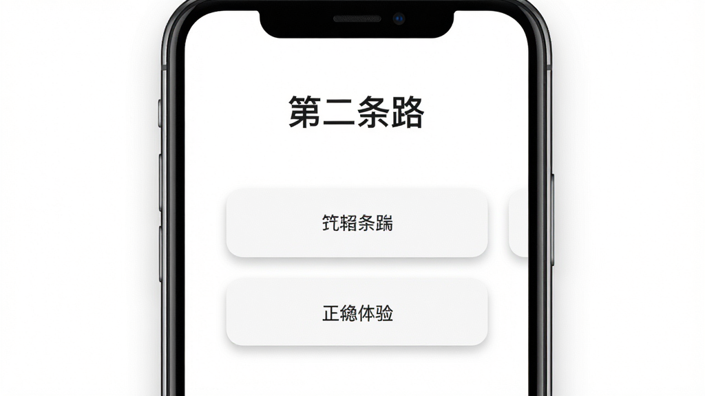 һ�š��ڶ���·�������޹�������AI��ͼ��������һ���ֻ���Ļ��д����Ļ����ʾ���ڶ���·���Ľ��棬����ǳ��ɾ���ֻ�м������Ĺ��ܰ�ť�������Ǵ���ɫ���Ű���ÿ�Ƭʽ��ƣ��������ˬ�ı�ƽ����ϸ���ϰ�ť����΢����Ӱ�����ʸ��壬�ɾ��޶���Ԫ��