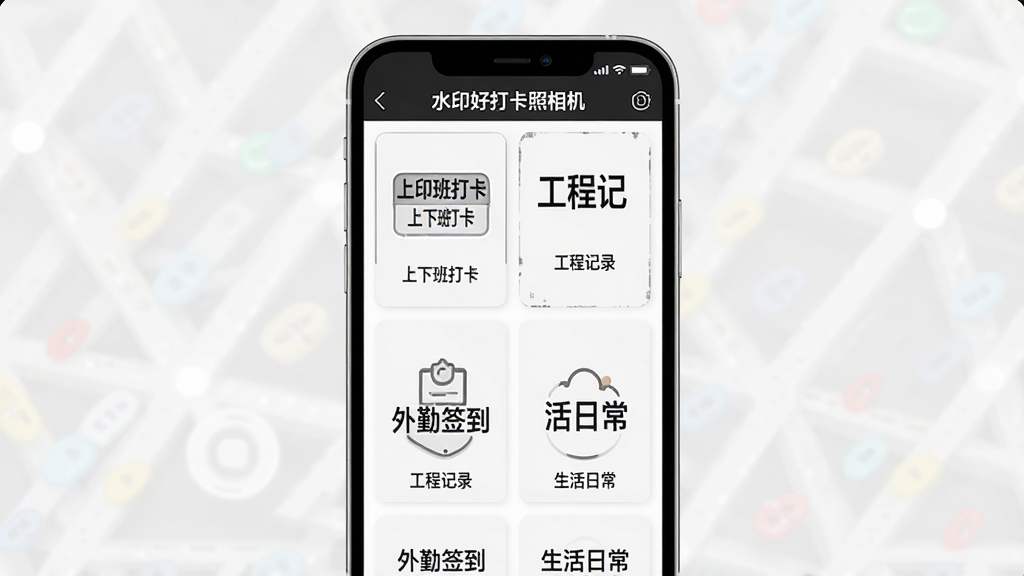 һ��չʾ��ˮӡ�ô��������ģ��ѡ������ͼƬ�������������ֻ���Ļ����Ļ�ڳ�������״���е�ˮӡģ������ͼ��ÿ������ͼ�·��С����°�򿨡������̼�¼��������ǩ�����������ճ��������ֱ�ǩ����Ļ�����С�ˮӡ�ô�����������⣬�������룬�Ű�����������Լ�ִ���ϸ�ڸɾ������������޶���Ԫ��