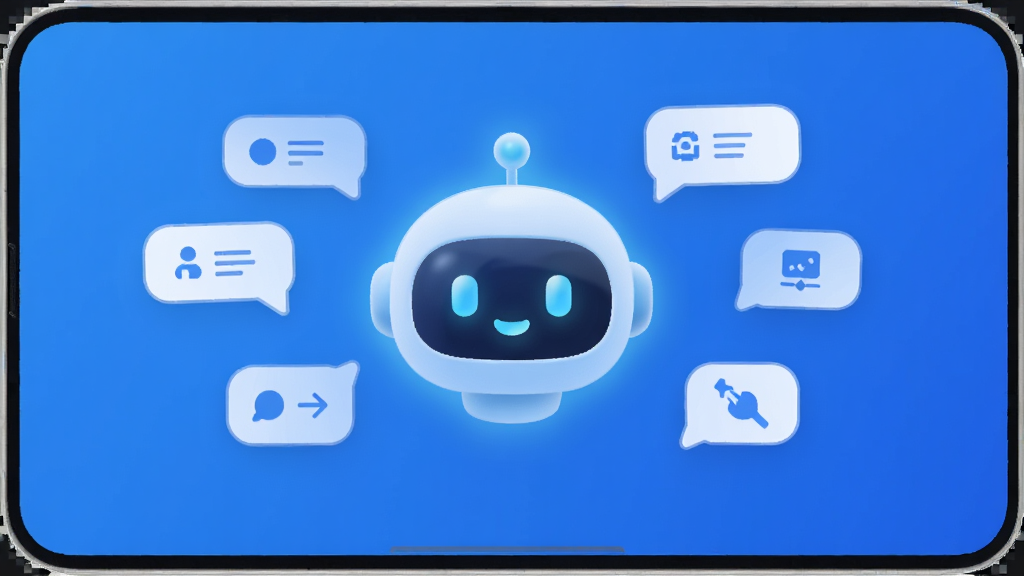 ChatAladdin AI����Ӧ�������棬��ɫ���䱳������������һ����������ܻ�����ͷ����Χ���ƶԻ����ݺͿ�ݹ���ͼ�꣬���ּ�࣬�ִ���ƽ���ϸ��Բ�󣬻��ʸɾ��޶���Ԫ�أ�������