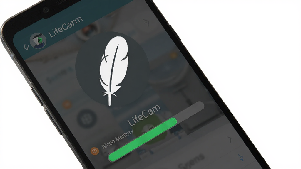 LifeCam �����ڴ�ռ��ʾ��ͼ���ֻ���Ļ����ʾһ����ӯ����ëͼ��͵��ڴ�ռ�õĽ��������������ֻ�ϵͳ���ý��棬����Լ�����ʸɾ��޶���Ԫ��
