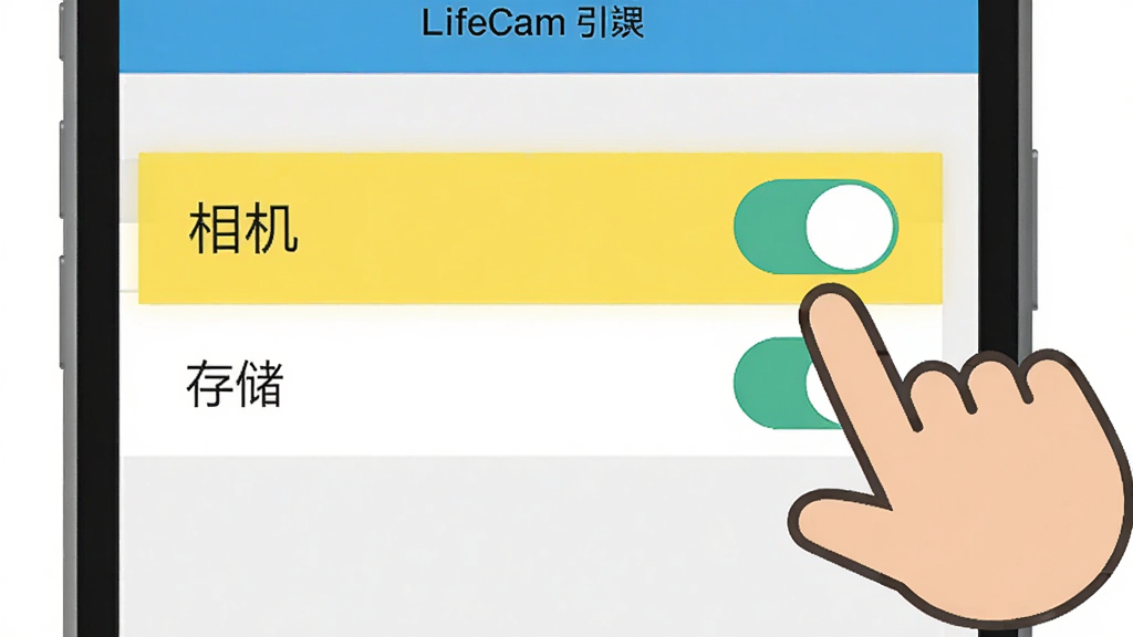 LifeCam Ȩ����������ͼ���ֻ���Ļ��ʾ���ò˵���������ע��������͡��洢��Ȩ�޿��أ��Ա���һ����ͨ��ָ�ڵ��������ƽ�������ʸɾ��޶���Ԫ��