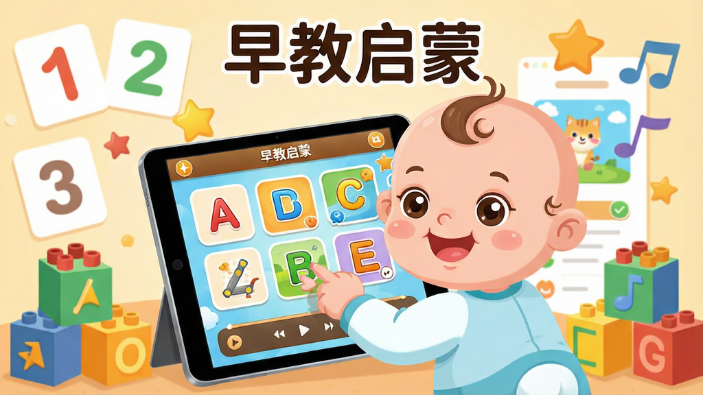 һ��չʾ�������App����ȫò�Ĳ廭������������һ���ɰ��Ŀ�ͨӤ���������ڿ��ĵص��ƽ����ԣ�ƽ����Ļ����ʾ��������ɵ���ĸ��Ƭ�Ͷ��貥�Ž��棬��Χ�����Ÿ������Ԫ�������ֿ�Ƭ����ɫ��ľ��С���Ǻ����������岼�����������App����Ϊ������ǰ���ǿ�ͨӤ������̵��ߣ��Ű������Ȥ�����Ϊ��ů�����ı�ƽ����ͨ���ϸ����Ӥ��������������Ļ���������ɼ���ɫ����ͻ��ۣ����ʸ���ɾ��޶���Ԫ�أ�ͼƬ��������ʾ��������ɡ�