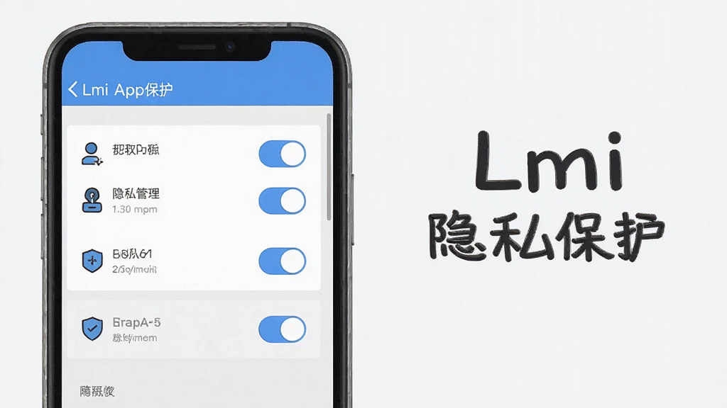 Lmi App��˽���ý����ͼ���ʾ��ͼ������չʾ�ֻ���Ļ�ϵ�Ȩ�޹���ҳ�棬�������Ŀ��ذ�ť����˽ͼ�꣬�����ɾ�������Լ��ƽ��ɫ����ǳ�Һ���ɫΪ����ϸ�����������ʸɾ���ͼƬ�д��С�Lmi ��˽����������