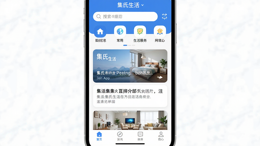 �ֻ���Ļչʾ��������App�����棬�Ϸ���������ͳ��÷���ͼ�꣬�м���������Ѷ��Ƭ�б����ײ�����������������ɫ��Ϊ���״��䣬������ִ������ʸɾ��޶���Ԫ�أ���Ļ����ʾ