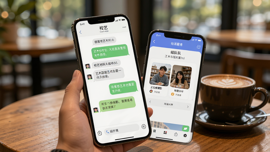 һ��չʾУ��App˽������ӹ��ܵ�ͼƬ�������������ֻ���Ļ����Ļ����ʾУ�յ�˽�������������������棬���������ǹ����������������ۣ���ӽ�����ʾ������ļ��Ӱ�ͻ滭��飬������У԰���ȹݵ����棬�����ܰ�ִ������ʸɾ�����