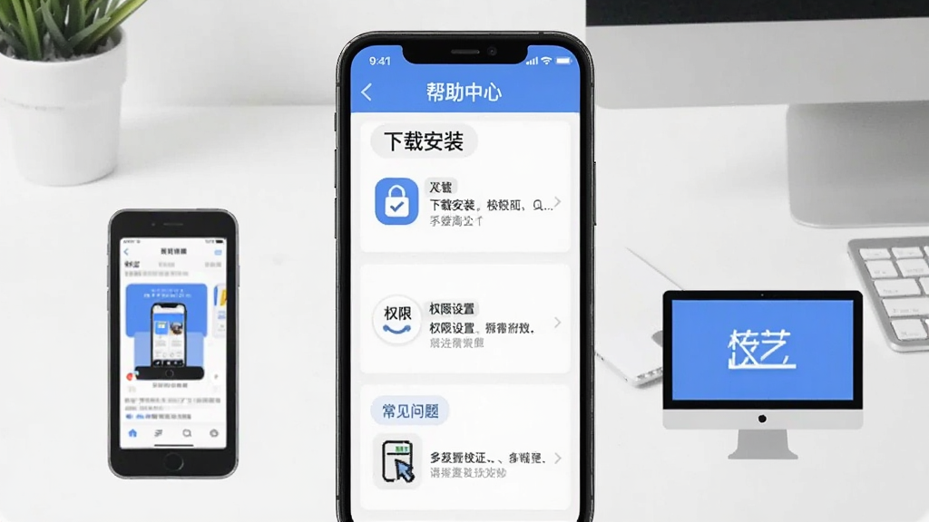 һ��չʾУ��App����ʹ�ü��ɵ�ͼƬ�������������ֻ���Ļ����Ļ����ʾУ�յİ������Ļ�ʹ��ָ�Ͻ��棬�����ذ�װ��Ȩ�����á���������Ȱ�飬�Ա����ֻ��͵��Ե�ͼ���ʾ���ʹ�ã������Ǽ������棬�������ʵ�ã����ʸɾ��޶���Ԫ��