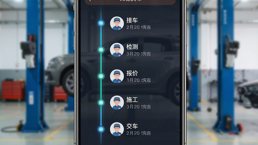 һ��չʾ��è�����̼�App��������ʱ���ߵĽ���ͼ�������������ֻ���Ļ����Ļ����ʾ��ֱʱ���ᣬ�ڵ�����ӳ�����⡢���ۡ�ʩ����������ÿ���ڵ����м�ʦͷ��Сͼ������ʱ�䣬�����������ƽ�ӽǶȣ�������ά�޳����黯�����Ϊ�Ƽ���UIչʾ��ϸ����ʱ��������������ͼ��Բ�󣬻��ʸɾ��޶���Ԫ�أ��������������ɱ档