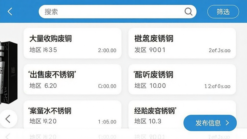 �ֻ�Ӧ�ý����ͼ��չʾ��������APP�Ĺ�����Ϣ�б�ҳ��ҳ����ÿһ����Ϣ�ÿ�Ƭʽ���չʾ����Ƭ��д�С������չ���ͭ���������۷ϲ���֡��ȱ��⣬�Ա߱�ע�˵����ͷ���ʱ�䣬�������������ɸѡ��ť���ײ��з�����Ϣ��������ť�������Ű����룬���ɾ���ˬ����������