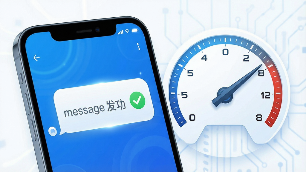 һ��չʾ����App����ͨѶ���ܵ�ͼƬ��������һ���ֻ���Ļ��д����Ļ����ʾһ����Ϣ�ոշ��ͳɹ���������ɫ�ĶԹ�ͼ�ꡣ�����ϣ��ֻ���Ļռ�ݻ������壬�Ա���һ���ٶȼ�ʽ���Ǳ��̣�ָ��ָ����������Ű��࣬���Ƽ���ǿ������ɫ�Ͱ�ɫΪ����ϸ���ϣ���Ϣ�����й�ӰЧ�����Ǳ��̶̿����������ʸ��壬�ɾ����޶���Ԫ�ء�