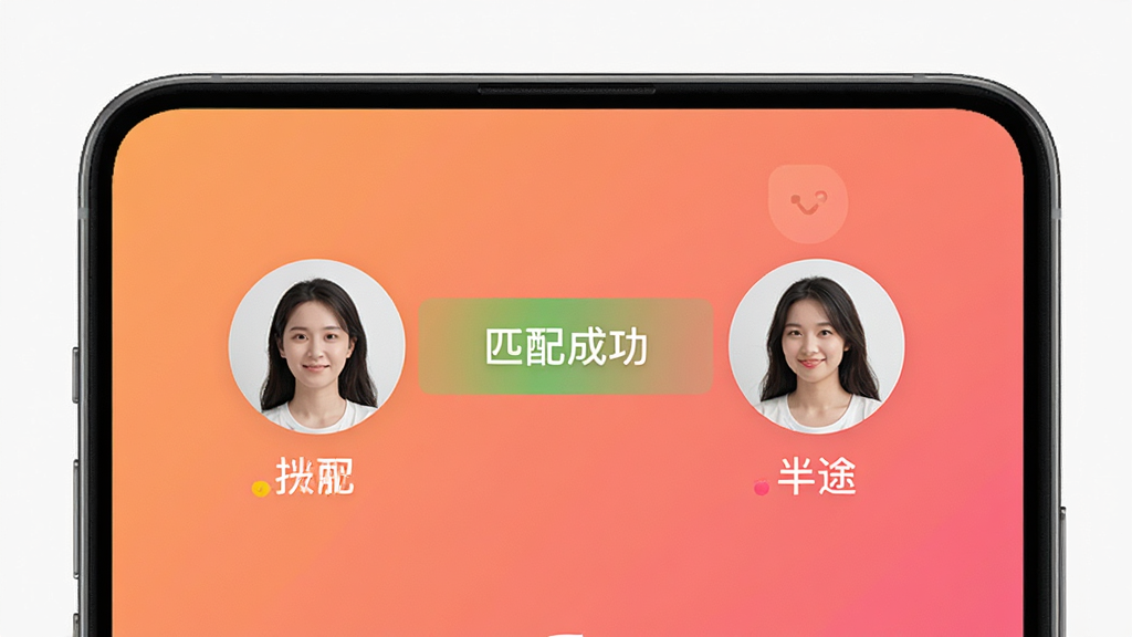 ��;App��ʵ�û�ƥ����棬�ֻ���Ļ��ʾ�����û�ͷ����ǳƣ��м��С�ƥ��ɹ�������ʾ����������ů�ĳȷ�ɫ���䣬����Լ���£����ʸɾ����޶���Ԫ��