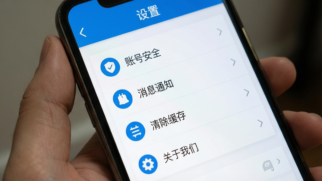 �ֻ���Ļչʾ���п���App������ҳ�棬�����С����á����⣬�·��б������˺Ű�ȫ����Ϣ֪ͨ��������桢�������ǵ�ѡ������࣬������ɫ��ͼ�����������ʸɾ��޶���Ԫ��
