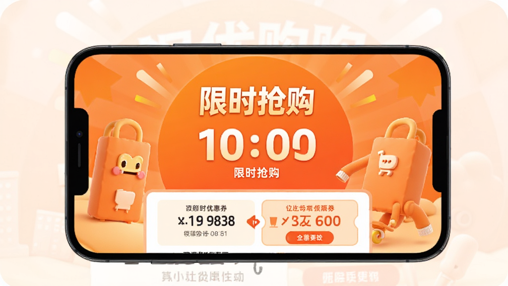 ���ֹ�APP��ʱ�Żݻҳ�棬�ֻ���Ļ��ʾ����ʱ����ģ����Ż�ȯ��ȡ���棬�������С���ʱ��������������ɫ������Χ�����ֽ����������������ִ������ʸɾ�