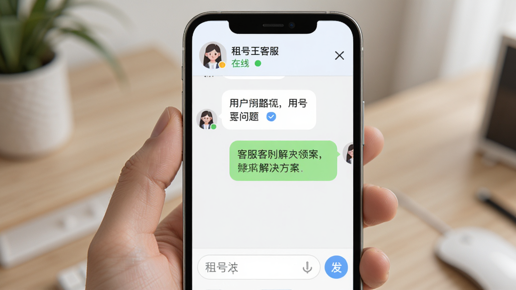 ������ͷ�������棬�ֻ���Ļ��ʾ�ͷ��Ի����ڣ��û����������ͷ��ظ�������������涥����ʾ�ͷ�ͷ�������״̬���ײ�Ϊ�����ͷ��Ͱ�ť��������Ƽ�࣬��ɫ��ͣ����ʸɾ�